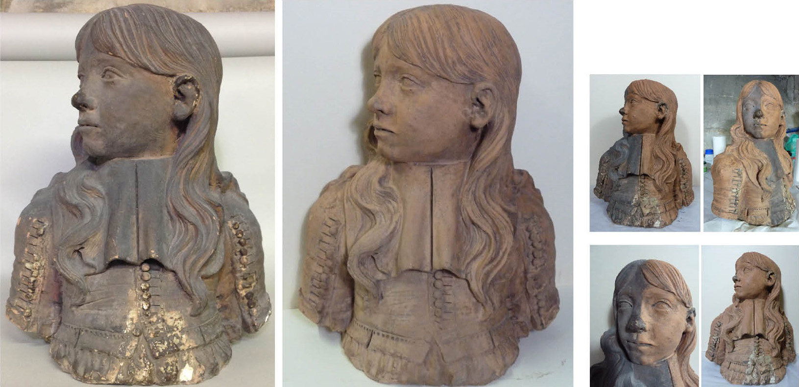 Buste d'enfant, Anonyme hollandais, XVIIe siècle, terre cuite